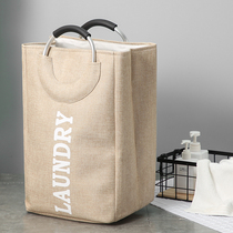 Dirty clothes basket cotton and linen household foldable clothes Lou laundry basket fabric toys clothing storage bucket dirty clothes storage basket