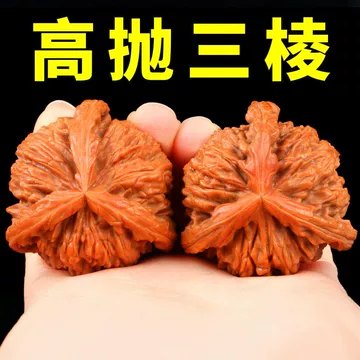 三棱核桃 天然野生三棱核桃小秋子文玩男士随身盘玩手把件