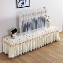 TV cover Dust cover cover Fabric rectangular TV cabinet cover hanging 55 inch 60 inch curved LCD TV cover