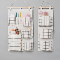  Storage bag Hanging bag Wall hanging hanging dormitory bed door-to-door storage bag storage artifact Fabric hanging pocket Wall hanging