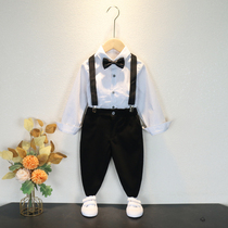Boys dress spring and autumn handsome shirt four-piece wedding flower boy catwalk show host childrens suit suit suit