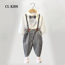 Boys dress wedding flower boy autumn boy handsome show three-piece birthday childrens suit