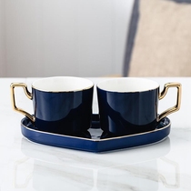 Ceramic coffee cup saucer cup holder with Spoon gift box Cup afternoon tea set home creative water cup set
