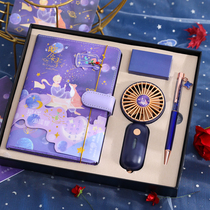 The Little Prince hand account gift box set usb mini handheld small electric fan hardcover color page hand account book small fresh signature pen Net red ins small fresh creative graduation gift for teachers and classmates