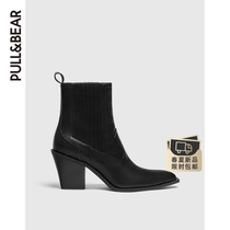 Ms. PULBEAR Ms Early Spring New Jeans Wind High Heel 7 5cm Pointed Short Boots 11112940040