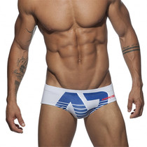 Mens fashion sexy quick-drying waterproof U convex triangle swimming print swimming trunks sports underwear