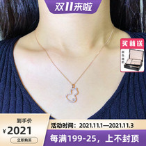 Miner Gourd Diamond Necklace Pendant Customized 18K Rose Gold Gold Gold choker Female Diamond Necklace