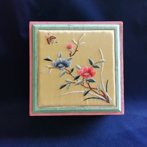 Intangible cultural heritage old embroidery brocade box jewelry box ancient method handmade jewelry gold storage box