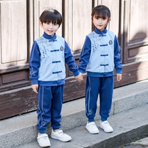 Kindergarten Garden clothes Spring and autumn clothes Hanfu Primary school Childrens school uniforms Childrens class clothes suit New Years Day costumes
