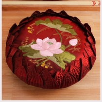 Cushion thickened meditation mat futon cushion Buddha Mat high-grade embroidered lotus coconut silk brown silk removable wash kneeling mat