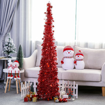 Creative Christmas supplies hairy Christmas tree retractable folding Christmas decorative tree jewelry tree