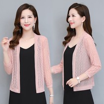 New thin jacket short lace cardigan spring and summer large size womens small shawl summer shirt air conditioning shirt