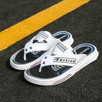 Summer herringbone drag personality outdoor beach trend Korean version non-slip new clip feet outside wearing sandals sandals men