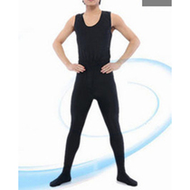 Mens cotton spandex ballet pants Vest jumpsuit with socks Ballet one-piece suit Ballet body suit Bar pants