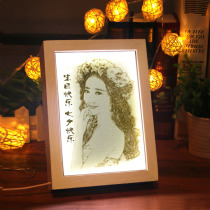 Woodcut Printmaking Laser Micro-engraving Customized Photo Creative Birthday Newly Winner Gift diy