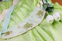 (Onion white primrose) Silk hand embroidered chest waist skirt Hanfu light painting apricot