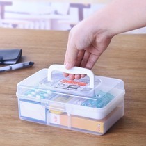 Japan imported SANADA Mini First Aid Kit family small medicine box portable household plastic medicine box small