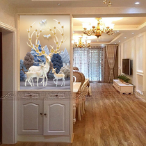 Nordic entrance glass art Living room screen American simple decoration Shoe cabinet frosted bathroom partition craft painting