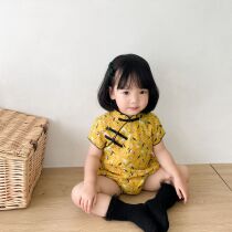  SonnyKids 2021 Baby cheongsam Haiyi 100-day banquet year-old suit Chinese style bag fart suit Female baby Hanfu