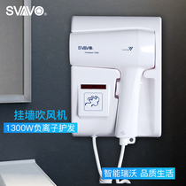 Ruiwu wall-mounted hotel household negative ion hair dryer with razor socket Hot and cold air dryer