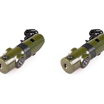 Outdoor seven-in-one multi-function survival whistle Compass Compass Thermometer LED flashlight