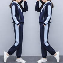 2022 Spring autumn new womens clothing Loose Clothing two sets Fashion splicing Lions Casual Sportswear Suit