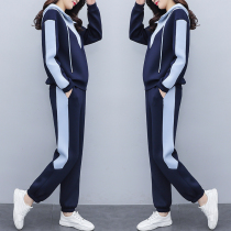 2022 Spring autumn new womens clothing Loose Clothing two sets Fashion splicing Lions Casual Sportswear Suit