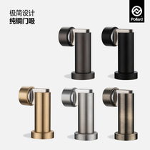 pollard pure copper door suction black wall suction door touch suction door resistance toilet suction door all copper door stop anti-collision