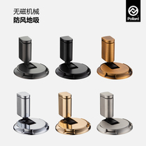 pollard Bollard non-perforated mechanical windproof door suction bathroom bedroom door stop invisible door collision