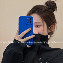 ins minimalist Klein blue for iPhone13promax Apple 12 phone case 11 silicone xs xr matte