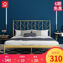 European modern simple princess Wrought iron bed Iron frame Steel frame Double single Adult child 1 2 1 5 1 8 meters