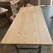 White Wax Wooden Bench Panel Table Panel Solid Wood Wooden Board Table Log Sheet Wood Wood Square Furniture Custom Processing