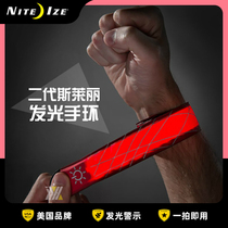 Niteize naai second generation slyly LED glowing bracelet night running LED warning signal light riding reflective strip