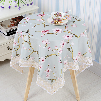Fresh idyllic small broken flower table cloth computer desk round table tea table a few cloth-style fabric table cloth special price