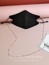 Mask lanyard summer new fashion cotton black mask goddess net red with mask chain hanging neck hanging rope belt