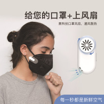 Mask fan Special hanging neck mini small silent Bluetooth music outdoor USB portable leafless fan