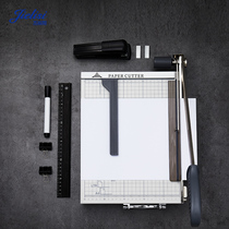 Jelis 839 metal paper cutter A4 paper cutter protection strip design stainless steel knife fine scale portable paper cutter cutting Photo Office Photo Cutter household paper cutting knife