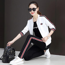 Tide brand CVY sports suit female 2021 Spring and Autumn New Korean fashion loose casual running sweater three sets