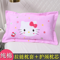 Childrens pillow pure cotton 3 years old 6 years old General cartoon Elementary school Childrens special girl male baby girl