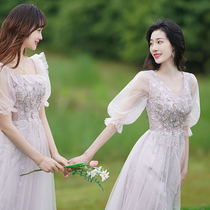 Mori bridesmaid clothing 2021 new niche Sisters Group evening dress dress can usually wear female summer senior Fairy Spring and autumn