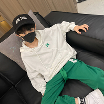 Boy necropolis Spring dress 2022 new children Lianhood Spring and autumn blouse white CUHK Boy Scout Boy Scout