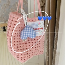 HEAVY ROUND BROKENMIRAR PURE HANDMADE LOVE FABRIC PENDANT INS PENDANT