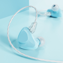 Macaron headset wired in-ear Korean version of high quality girls pink cute national k song wire control sports game for mobile phone computer Huawei vivo Xiaomi oppo Android universal sub