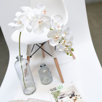 Flower Iran single simulation Phalaenopsis Hotel wedding white decorative flower arrangement bedroom home furnishings silk cloth fake flowers