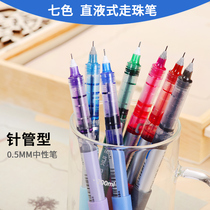 White snow direct type ball pen creative color gel pen 0 38 needle tube type gel pen 0 5 signature pen
