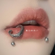 Satans child dark night rose lip punk lip ring replace nail titanium steel piercing jewelry design