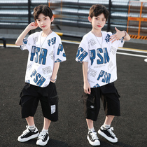 Tide card CVY boy suit 2022 Summer new Korean version CUHK Tong Shuai Boy Sport Short sleeves Two sets