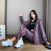 Tidal Plus Suede Casual Sportswear Suit Woman 2022 Spring new Korean version loose Fashion fixture Two sets