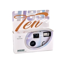 Vintage disposable film camera with flash contains original 24-sheet color film can be customized customer design
