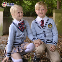 Pupil class uniform school uniform 2019 new cotton knitted three-piece kindergarten garden clothing autumn clothing